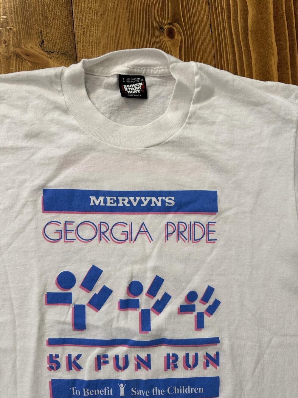 Vintage 90s 5K Fun Run Save The Children Georgia Pride Single Stitch T-Shirt